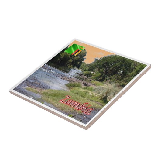 ZM003 ZAMBIA, Landschap, Afrika, Tegeltje (Zijkant)