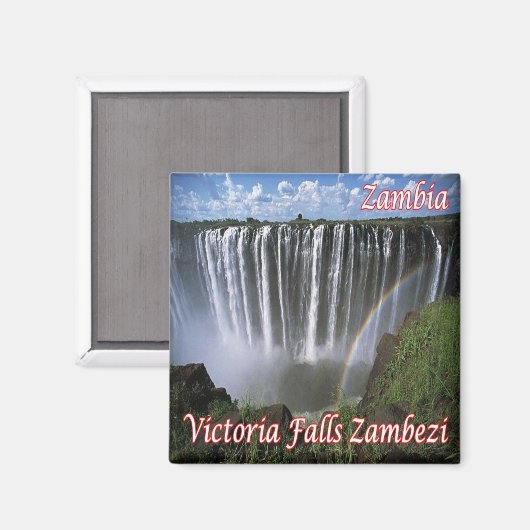 ZM007 ZAMBIA, Victoria Herfsten Zambezi, Fridge Magneet (Voorkant / Achterkant)