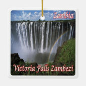 ZM007 ZAMBIA, Victoria Herfsten Zambezi, Keramisch Ornament (Achterkant)