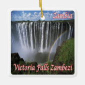ZM007 ZAMBIA, Victoria Herfsten Zambezi, Keramisch Ornament (Voorkant)