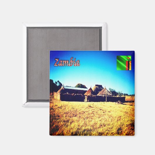 ZM008 ZAMBIA, Panorama, Afrika, Fridge Magneet (Voorkant / Achterkant)
