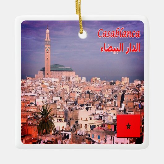 zMA005 CASABLANCA, Marokko, Afrika, Keramisch Ornament (Voorkant)