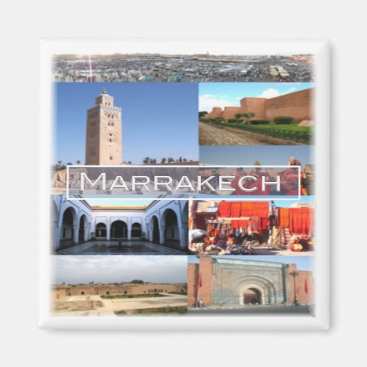 zMA015 MARRAKECH, Marokko, Afrika, Fridge Magneet (Voorkant)