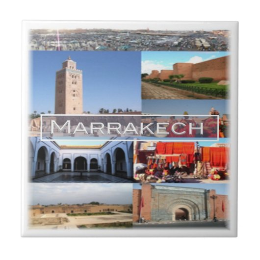 zMA015 MARRAKECH, Marokko, Afrika, Tegeltje (Voorkant)