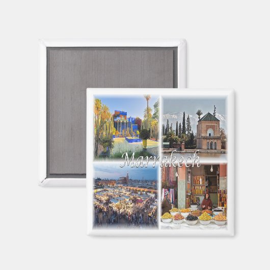 zMA017 MARRAKECH mozaïek, Marokko, Afrika, Fridge Magneet (Voorkant / Achterkant)