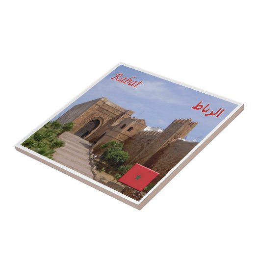 zMA018 RABAT, Marokko, Afrika, Tegeltje (Zijkant)