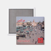 zMA025 MARRAKESH, Marokko, Afrika, Fridge Magneet (Voorkant / Achterkant)