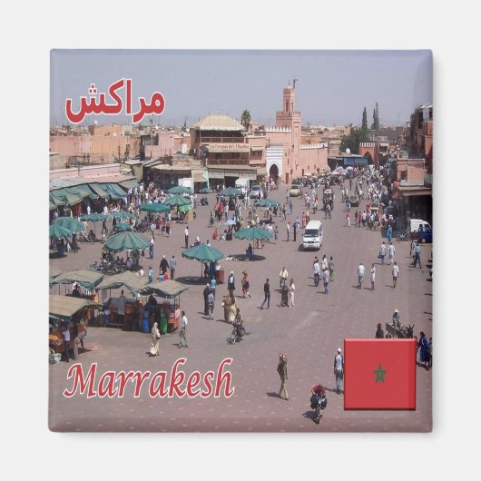 zMA025 MARRAKESH, Marokko, Afrika, Fridge Magneet (Voorkant)
