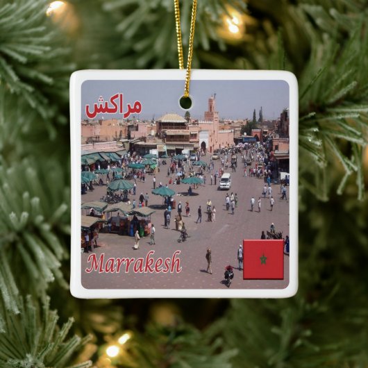 zMA025 MARRAKESH, Marokko, Afrika, Keramisch Ornament (Boom)