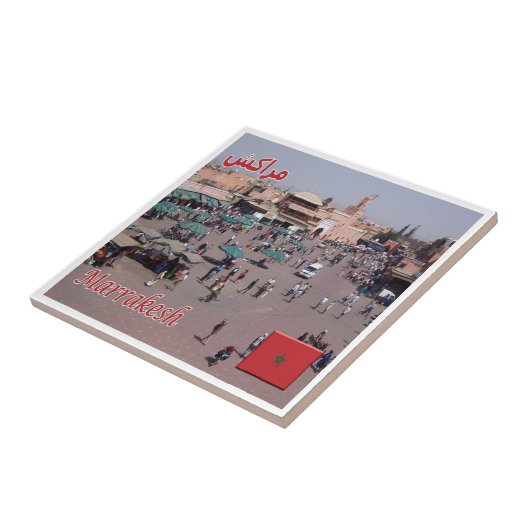 zMA025 MARRAKESH, Marokko, Afrika, Tegeltje (Zijkant)