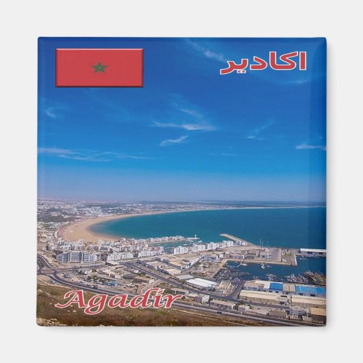 zMA026 AGADIR, Marokko, Afrika, Fridge Magneet (Voorkant)