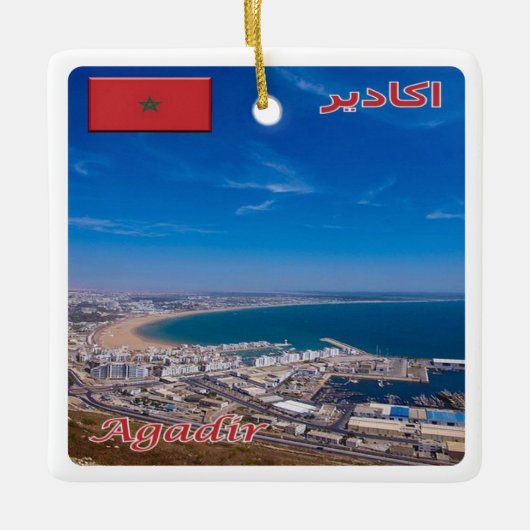 zMA026 AGADIR, Marokko, Afrika, Keramisch Ornament (Voorkant)