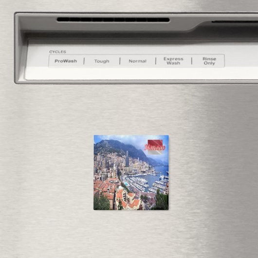 zMC005 PRINCIPALITEIT MONACO panorama, Fridge Magneet (Insitu (Vaatwasser))
