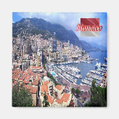 zMC005 PRINCIPALITEIT MONACO panorama, Fridge Magneet (Voorkant)