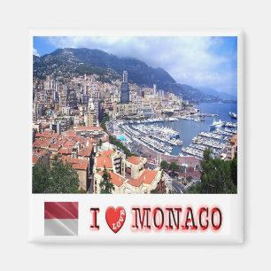 zMC007 PRINCIPALITEIT VAN MONACO, I Love, Fridge Magneet