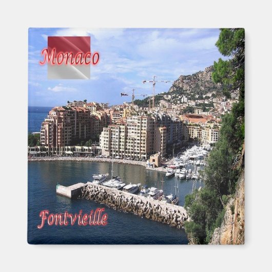 zMC009 FONTVIEILLE, Monaco, Fridge Magneet (Voorkant)