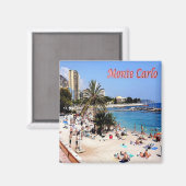 zMC017 MONTE CARLO, PLAGE, Monaco, Fridge Magneet (Voorkant / Achterkant)