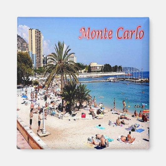zMC017 MONTE CARLO, PLAGE, Monaco, Fridge Magneet (Voorkant)