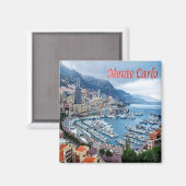 zMC018 MONTE CARLO Panorama, Monaco, Fridge Magneet (Voorkant / Achterkant)