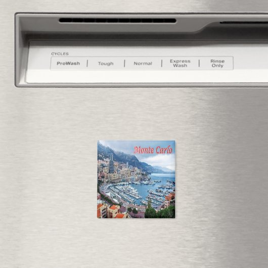 zMC018 MONTE CARLO Panorama, Monaco, Fridge Magneet (Insitu (Vaatwasser))