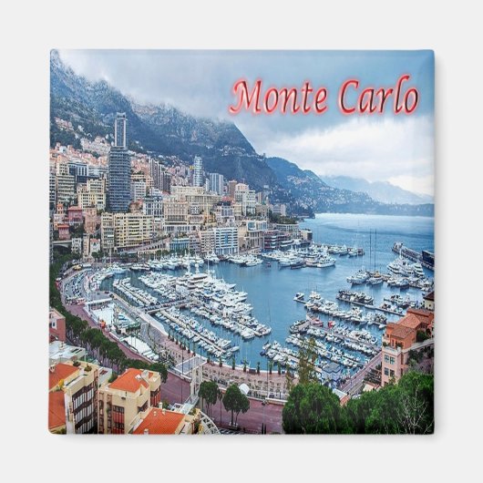 zMC018 MONTE CARLO Panorama, Monaco, Fridge Magneet (Voorkant)