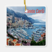 zMC018 MONTE CARLO Panorama, Monaco Keramisch Ornament (Voorkant)