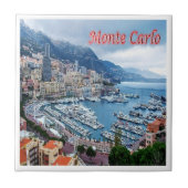 zMC018 MONTE CARLO Panorama, Monaco Tegeltje (Voorkant)