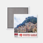 zMC020 MONTE CARLO, Monaco, Koelkast Magneet (Voorkant / Achterkant)