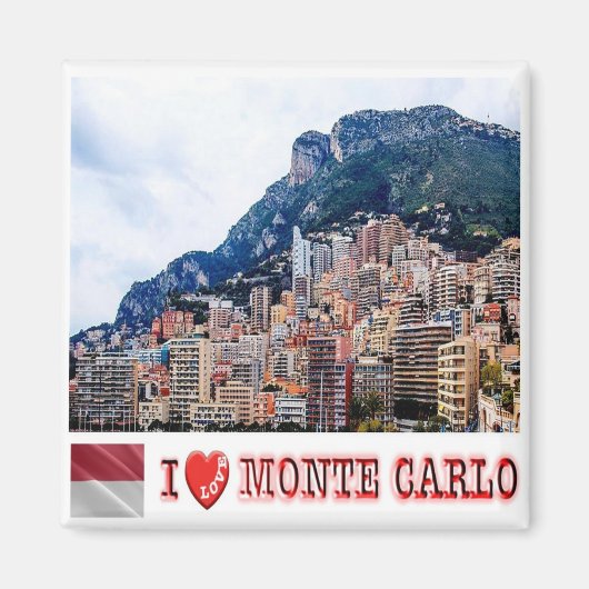 zMC020 MONTE CARLO, Monaco, Koelkast Magneet (Voorkant)