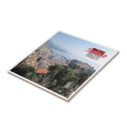 zMC025 MONACO vanaf de bovenkant van de exotische  Tegeltje (Zijkant)