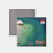 zMC030 MONACO het zee, Europa, Fridge Magneet (Voorkant / Achterkant)