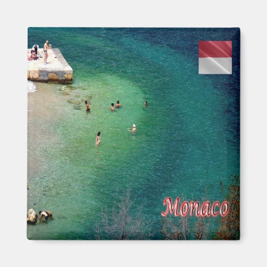 zMC030 MONACO het zee, Europa, Fridge Magneet (Voorkant)