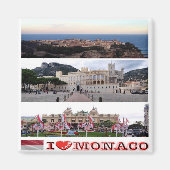 zMC034 MONACO collage "I Love", Fridge Magneet (Voorkant)