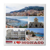 zMC037 MONACO collage "I Love", Tegeltje (Voorkant)