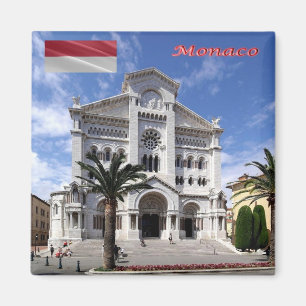 ZMC038 MONACO, kathedraal Notre-Dame-Immacu Magneet
