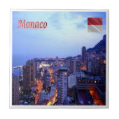 zMC039 MONACO BIJ NACHT, Tegeltje (Voorkant)