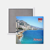zMC042 LARVOTTO, Monaco, Fridge Magneet (Voorkant / Achterkant)