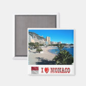 zMC043 LARVOTTO "I Love", Monaco, Fridge Magneet (Voorkant / Achterkant)