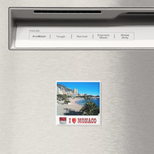 zMC043 LARVOTTO "I Love", Monaco, Fridge Magneet (Insitu (Vaatwasser))