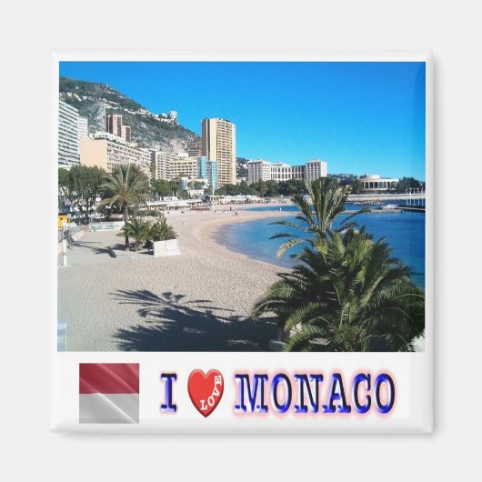 zMC044 LARVOTTO "I Love", Monaco, Fridge Magneet (Voorkant)