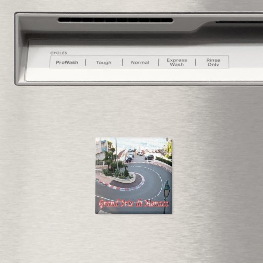 zMC051 GRAND PRIX, Monaco, Fridge Magneet (Insitu (Vaatwasser))