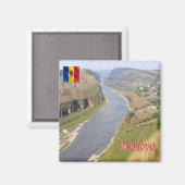 zMD006 DNIESTER VALLEY panorama, Moldavië, Fridge Magneet (Voorkant / Achterkant)