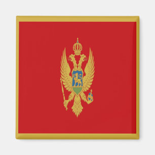 zME001 Montenegrijnse VLAG, Montenegro, Koelkast Magneet