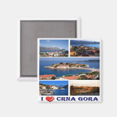 zME004 CRNA GORA, Montenegro, I Love, Fridge Magneet (Voorkant / Achterkant)