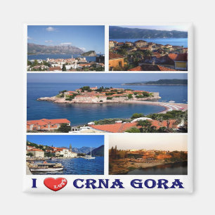zME004 CRNA GORA, Montenegro, I Love, Fridge Magneet