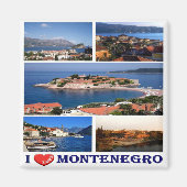 zME006 MONTENEGRO, I Love, Fridge Magneet (Voorkant)