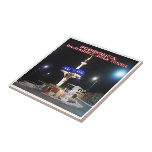 zME009 PODGORICA Dajbabska Gora toren, Tegeltje (Zijkant)