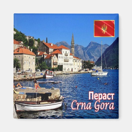 zME014 PERAST, Montenegro, Europa, Fridge Magneet (Voorkant)