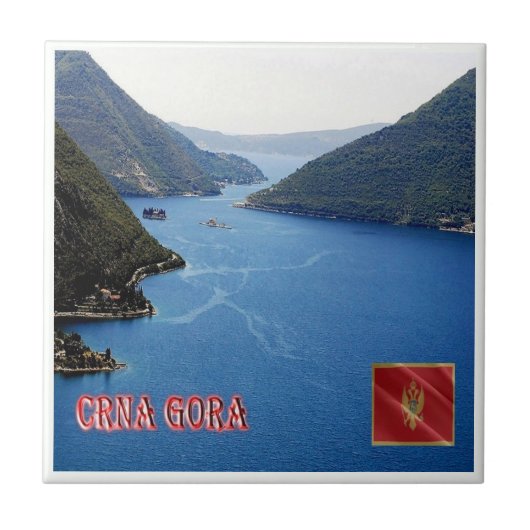 zME018 GOLF VAN KOTOR, Montenegro, Tegeltje (Voorkant)