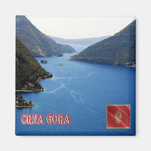 ZME018 GULF OF KOTOR, Montenegro, Fridge Magneet (Voorkant)